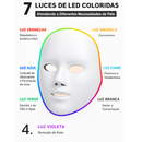 Máscara LED 7 Cores para Fototerapia Facial – Rejuvenescimento, Acne e Firmeza da Pele
